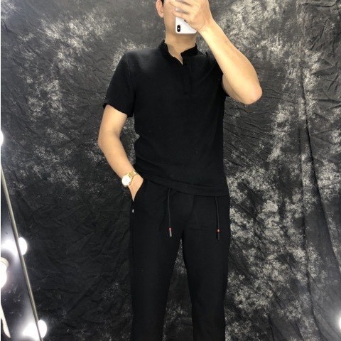 Bộ Đũi Nam, Set Bộ Áo Sơ Mi Đũi Cổ Trụ và Quần Đũi Dài Cao Cấp Mùa Hè 2021 - Đũi 01 - Xuongmaytrungkien | BigBuy360 - bigbuy360.vn