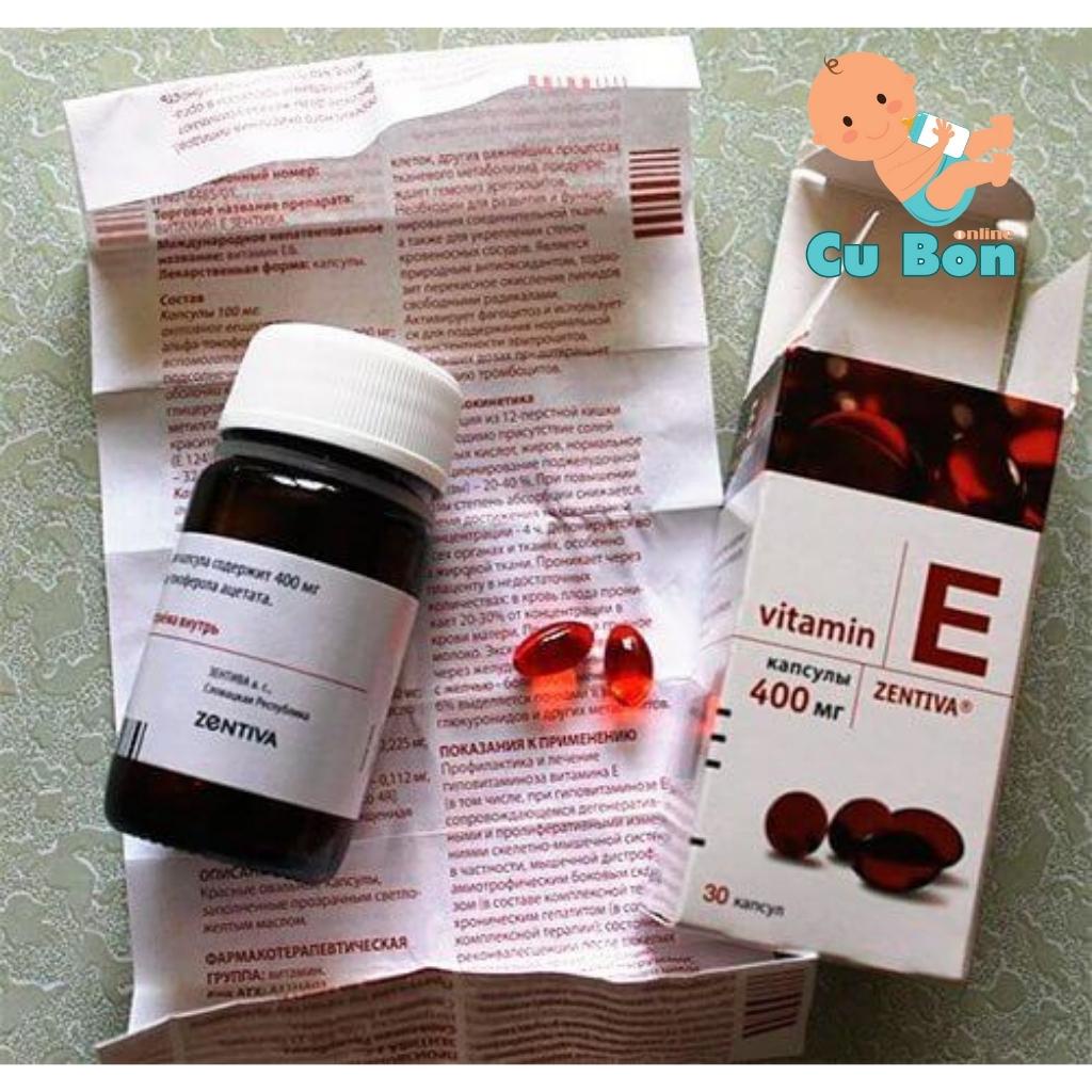 Vitamin E đỏ Nga 400mg 30 viên tốt cho sức khỏe đẹp da chống lão hóa tốt cho mắt