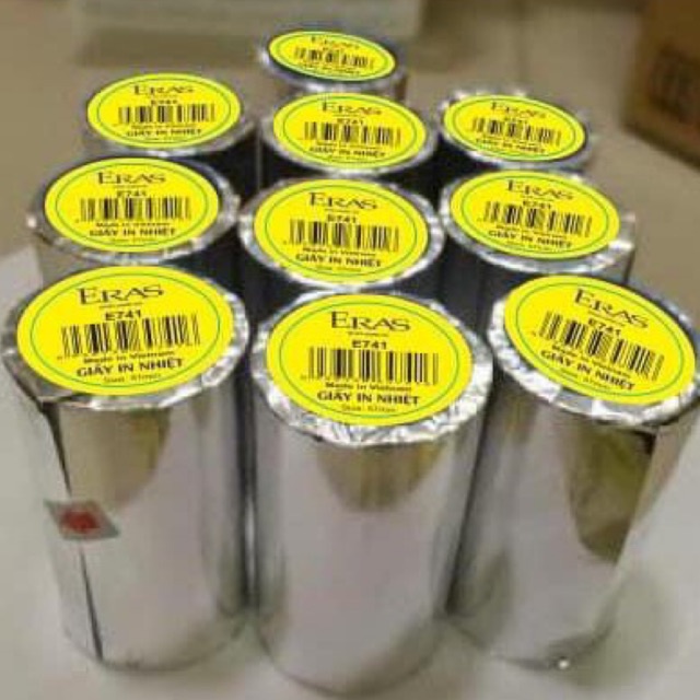 5 cuộn Giấy in nhiệt 57mm, 80mm chính hãng Eras E741, E740