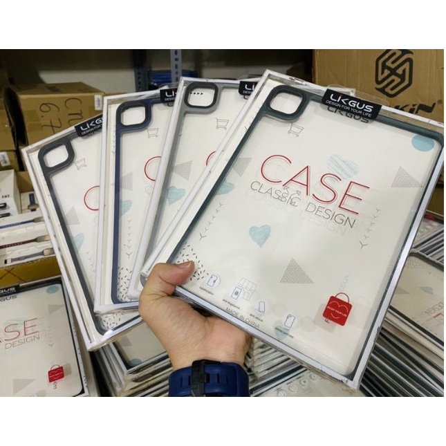 Ốp lưng Likgus trong viền màu iPad Mini 6, Ipad 11 2020, 2021 M1, 2018, Air 4 10.9 Chống sốc bảo vệ camera siêu mỏng nhẹ