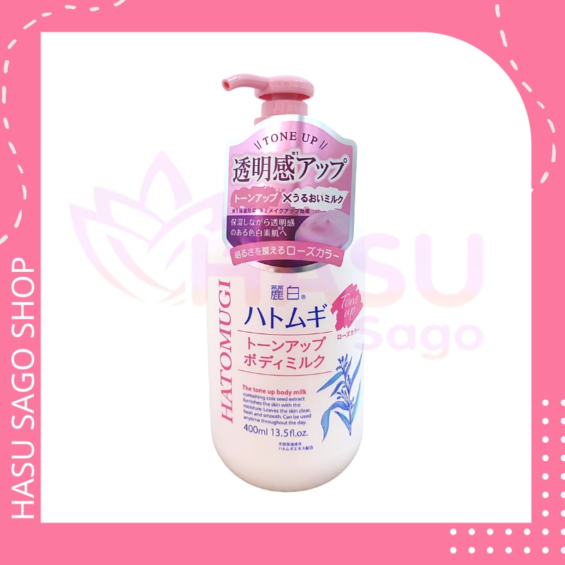 Sữa Dưỡng Thể Hatomugi Nâng Tone The Tone Up Body Milk 400ml Nhật Bản