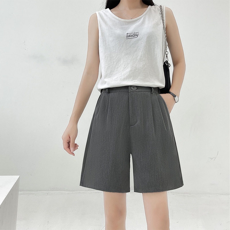 Quần Đùi Nữ Chất Liệu Vải Mềm Khuy Trước - Quần Short Nữ Có Túi 3 Màu Basic QS02