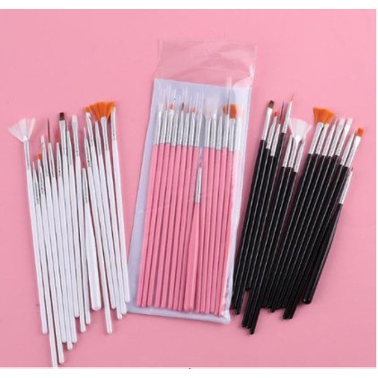 Bộ cọ 15 cây vẽ móng , set cọ vẽ móng nails