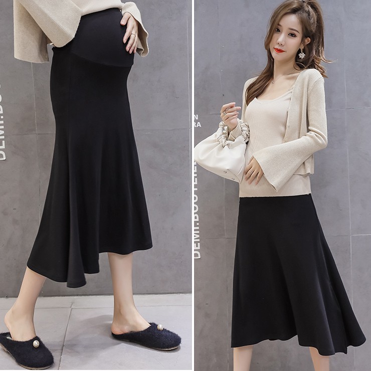 Chân váy dáng xòe nữ tính trẻ trung cho mẹ bầu