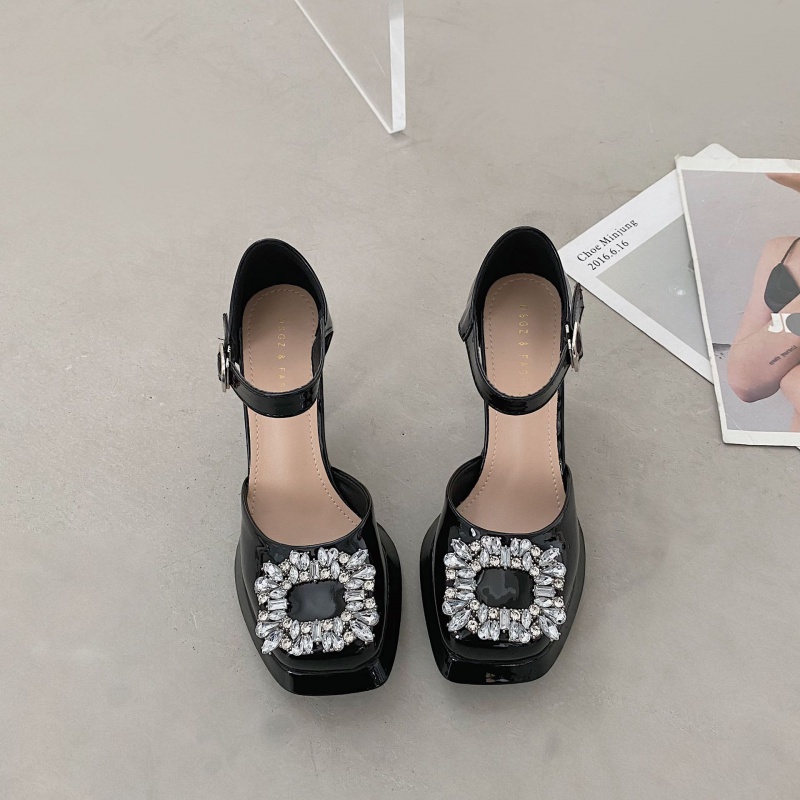 Giày Cao Gót Đính Đá Phong Cách Pháp Thời Trang Mùa Hè 2022 Dành Cho Nữ