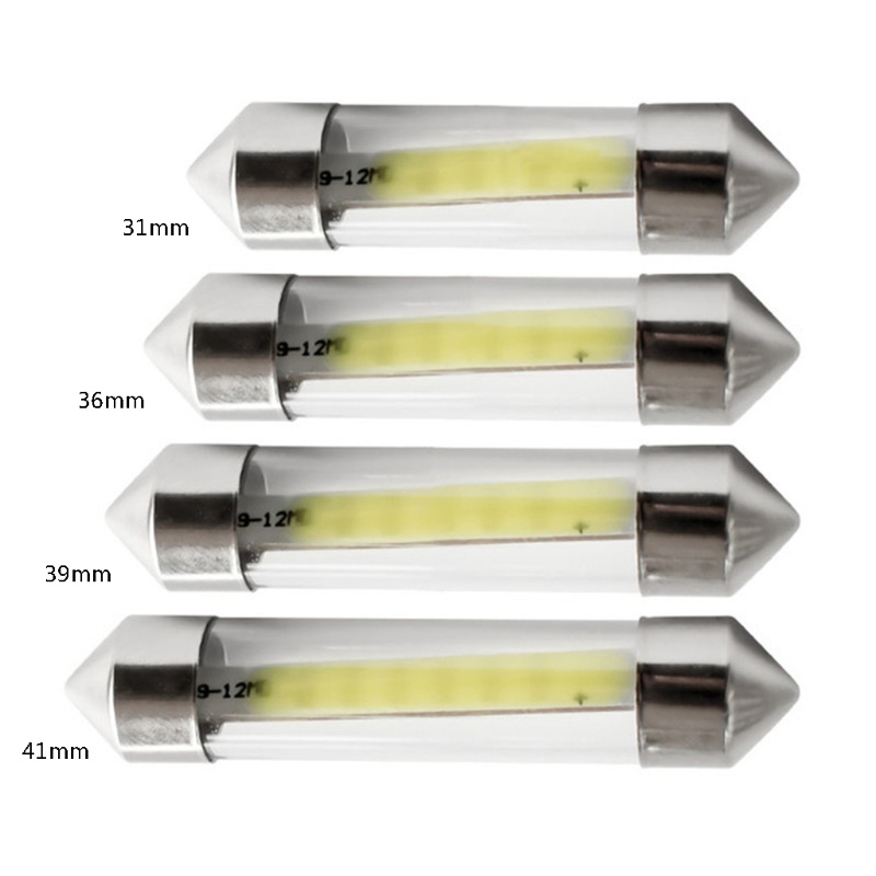 Set 10 Đèn Led QJ COB C5W C10W Gắn Trần Xe Hơi Chuyên Dụng