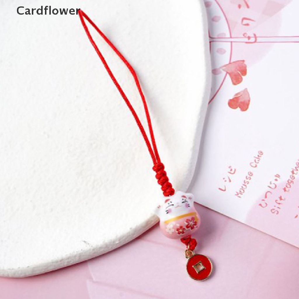 &lt; Cardflower &gt; Móc Khóa Điện Thoại / Chìa Khóa Hình Mèo May Mắn Nhật Bản