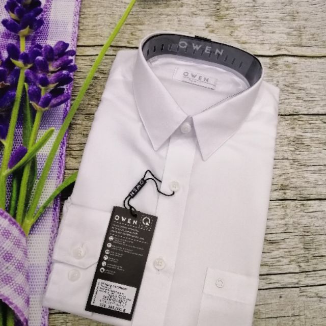 SM TRẮNG DÀI TAY OWEN CÓ TÚI NGỰC VÀ KHÔNG TÚI