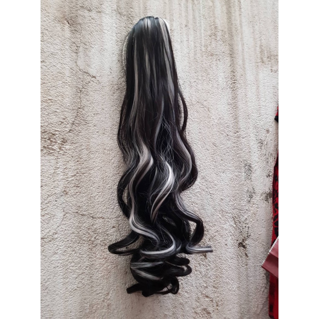 Tóc giả ngoạm line khói 55cm 💖FREESHIP💖 Tóc ngoạm line Khói N-154