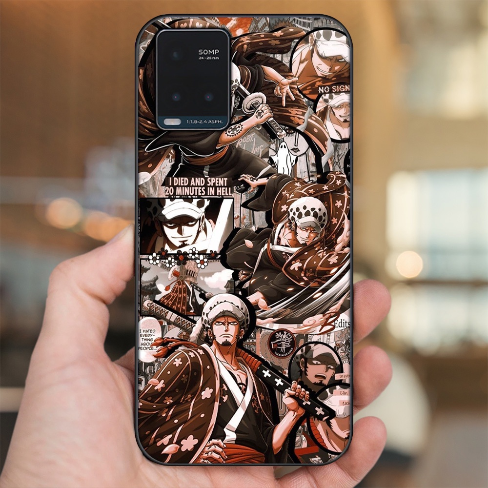 Ốp lưng Vivo Y21s, Y33s viền đen in hình Law One Piece