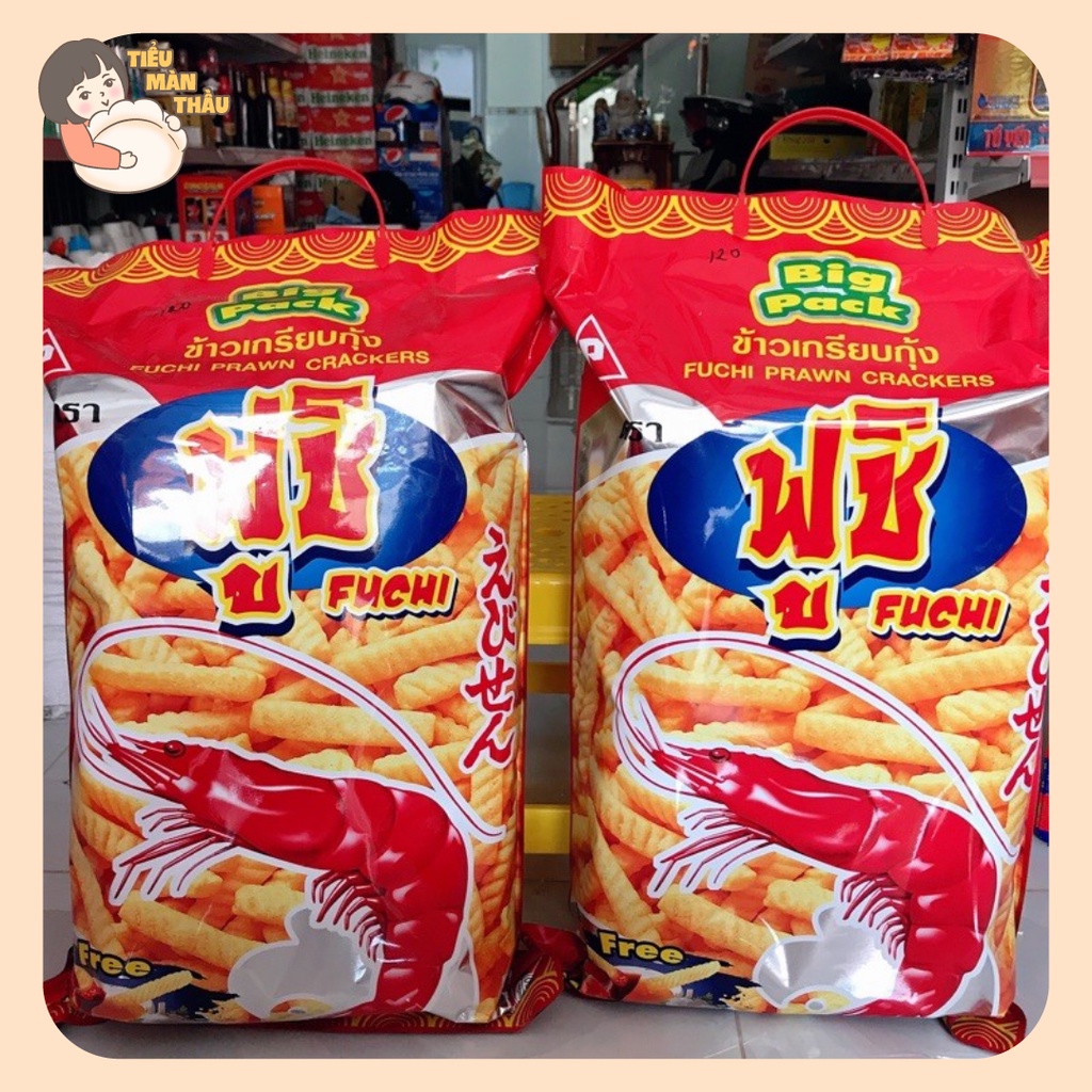 Bim bim khổng lồ Thái Lan Fuchi, snack tôm nướng bịch lớn - Tiểu Màn Thầu Store