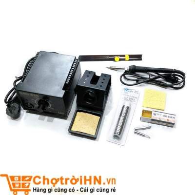 Mỏ hàn thiếc, máy hàn thiếc hakko 936 220v 60w và phụ kiện nhựa thông, hút thiếc, bọt biển, sensor hàn