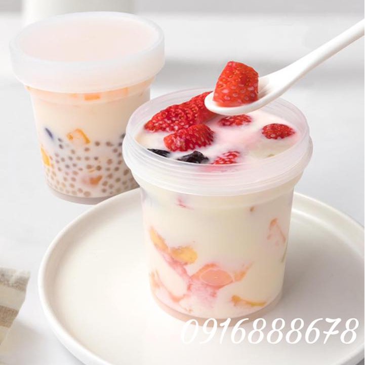 (Set 15 | 500ml) Hũ nhựa siêu hot đựng Kem, Chè, Rau Câu, Trà Sữa