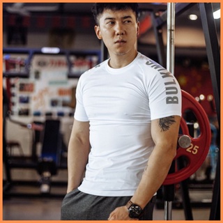 Áo thun body tập gym nam tay ngắng BULKING lên form chuẩn tôn dáng