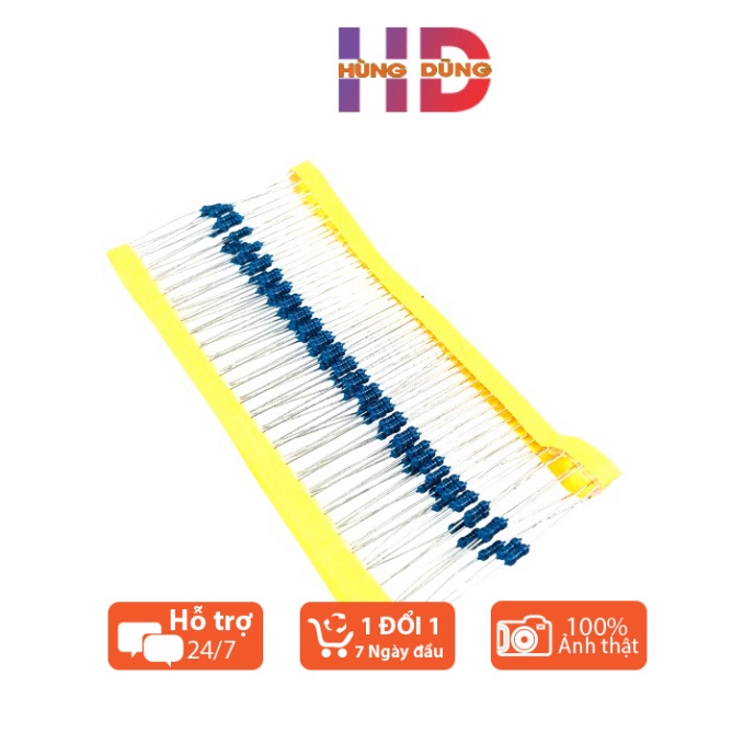 Điện Trở 33K 30K 25K 22K 18K 15K 12K 10K 8.2K 9.1K 7.5K 6.8K 6.2K 5.6K 5K 4.7K 4.3K 3.6K 3.3K 3K 2.5K ohm 1/4W 1%
