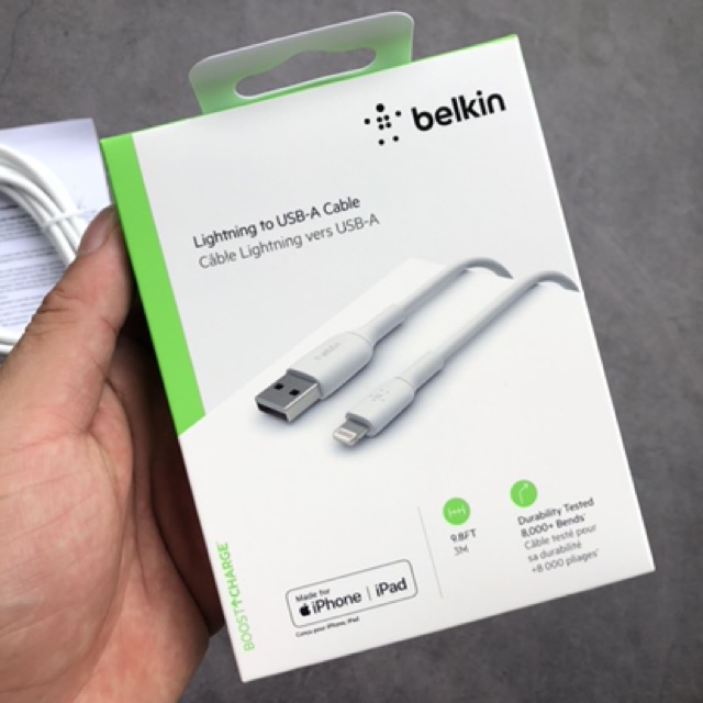 Cáp Usb A To Lighting Belkin Có MFI - Chính Hãng (Bảo Hành 12T)