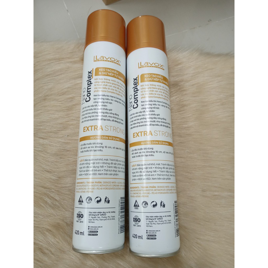 Keo tạo kiểu và giữ nếp tóc LAVOX 420ml  tạo kiểu tóc đẹp, định hình tóc trong nhiều giờ , tạo độ phồng mượt
