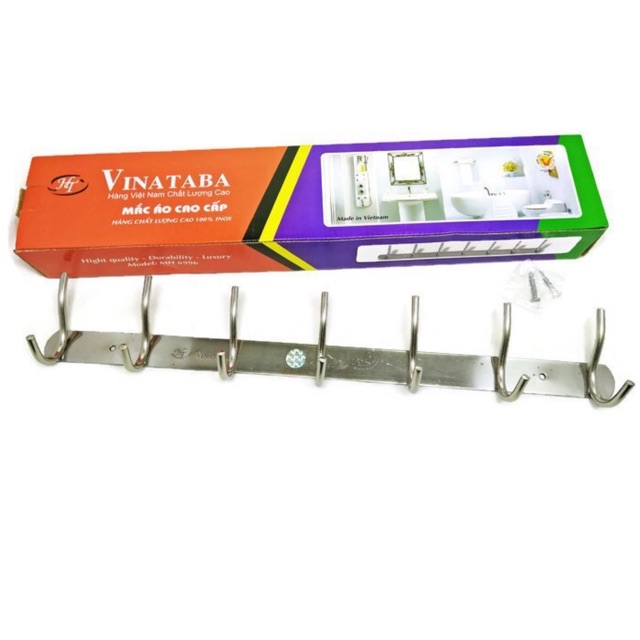 Mắc áo 7 mắc treo inox Vinataba