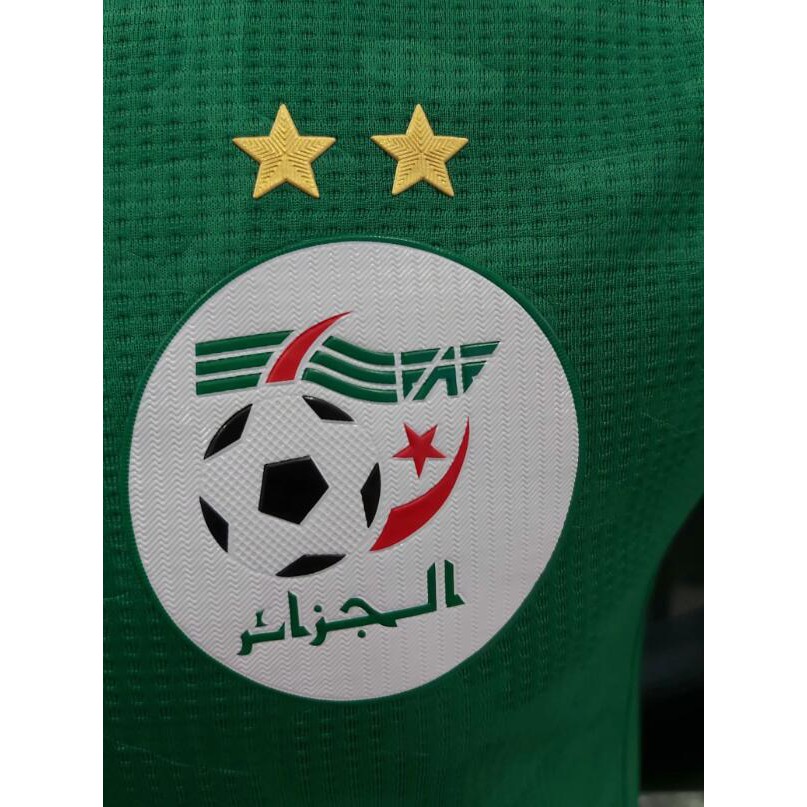Áo Thun Đá Banh Màu Xanh Lá Họa Tiết Đội Tuyển Algeria Topthai 21-22 Size S-2Xl