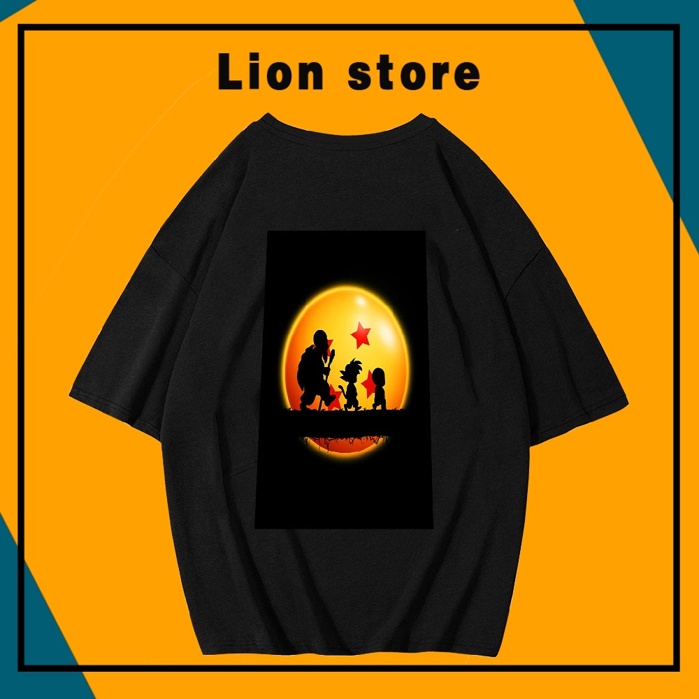 Áo oversize cực chất co giãn LION STORE áo thun dragon ball, hình 7 viên ngọc rồng, áo phông hình vegeta GAM202112303