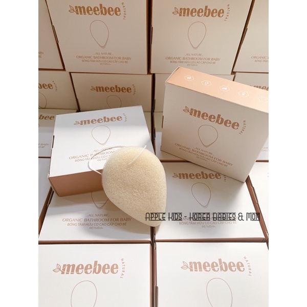 Bông tắm Meebee organic tạo bọt cho bé sơ sinh