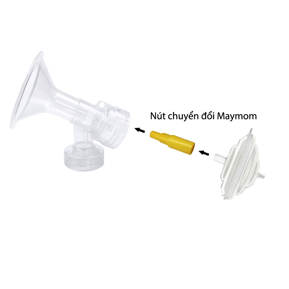 Nút Chuyển Đổi Maymom Dùng Kết Nối Phễu Cổ Hẹp với Chặn Sữa Ngắn (Maymom, Spectra) Chính Hãng, Mới 100%