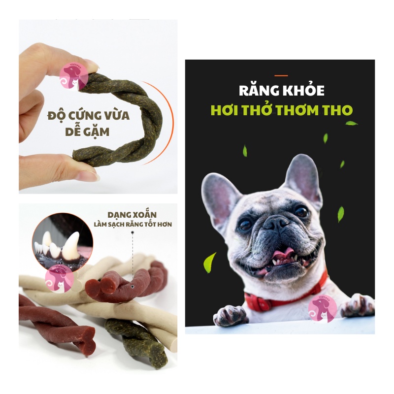 [160g] Thức Ăn Cho Chó - Xương gặm/ Thanh nhai cho chó 7 Dental Effects (Full vị) (Bò, Bơ, Sữa, Cá hồi &amp; Rau)