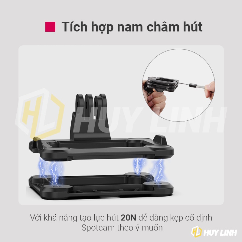 Ulanzi GP-16 ngàm đeo ngực cho Spotcam tích hợp nam châm rất tiện lợi Mount Magnetic