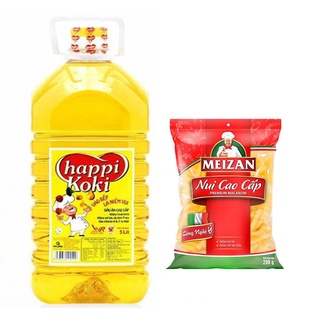 Tặng gói nui 200gr- chai dầu happi koki 5l
