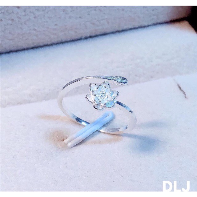 Nhẫn nữ bạc ta hoa sen dạng hở dễ đeo - Kho sỉ bạc Nhất Linh