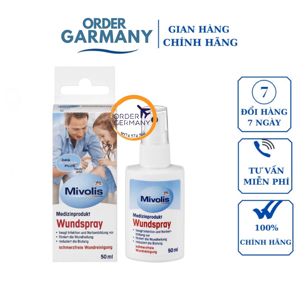 Xịt cầm máu Mivolis Dasgesund Đức
