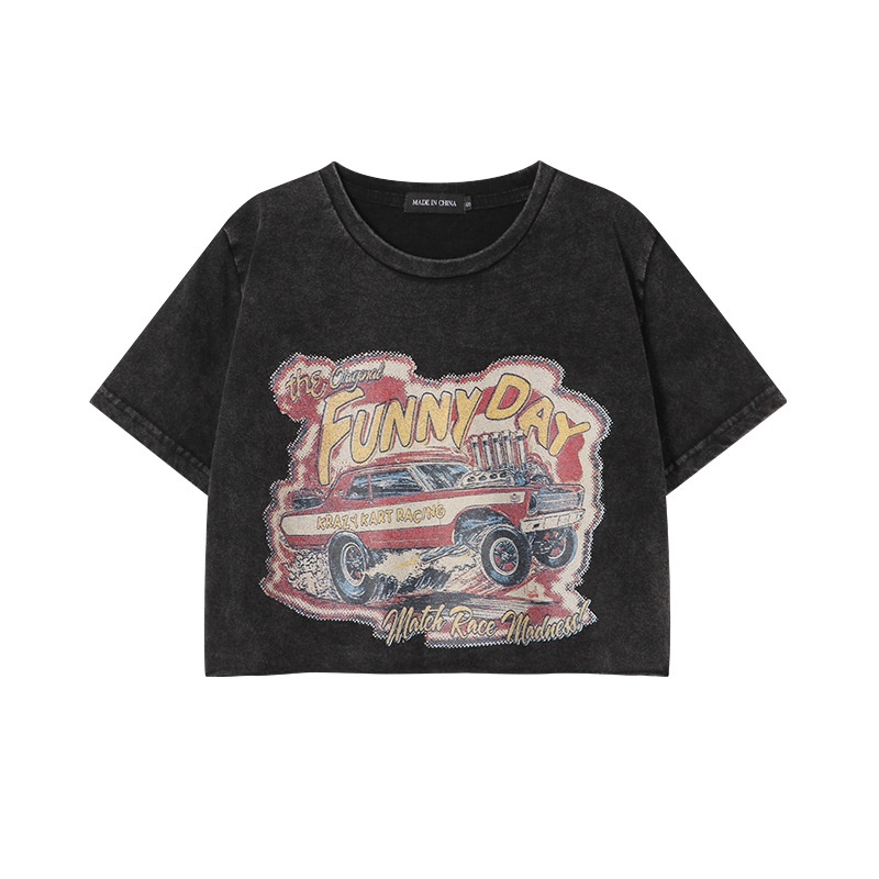 Áo Thun Cotton Ngắn Tay In Họa Tiết Thời Trang Mùa Hè Dành Cho Nữ