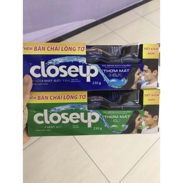tặng bàn chải đánh răng) 1 cây kem đánh răng Closeup 230g bạc hà / lộc đề