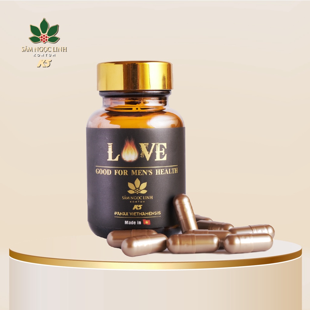 Viên Uống Sâm Ngọc Linh KonTum K5 - Love Good For Men's - Tăng Cường Sinh Lý Nam Hộp 20 Viên