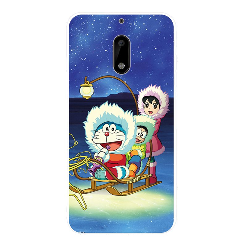 Ốp Lưng Silicone Mềm In Hình Doraemon Cho Nokia 6 3 5 3310 7 6.1 2.1 3.1 X3 X5 X7 X6 5.1 7.1 8.1 8 Plus 2.2 3.2 4.2 2018