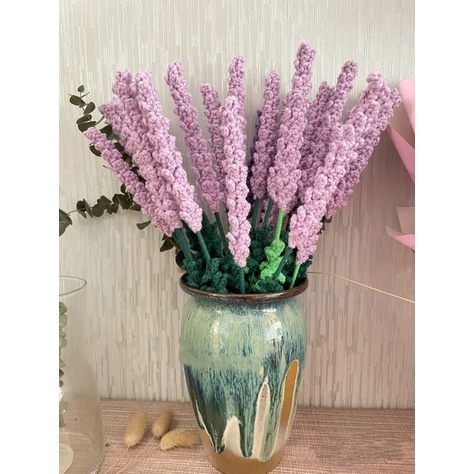 Hoa lavender len handmade len sợi- 1 cành