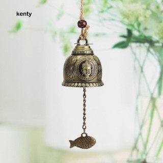 Chuông gió kim loại khắc hình đức phật dùng để treo trang trí nội thất / ô tô