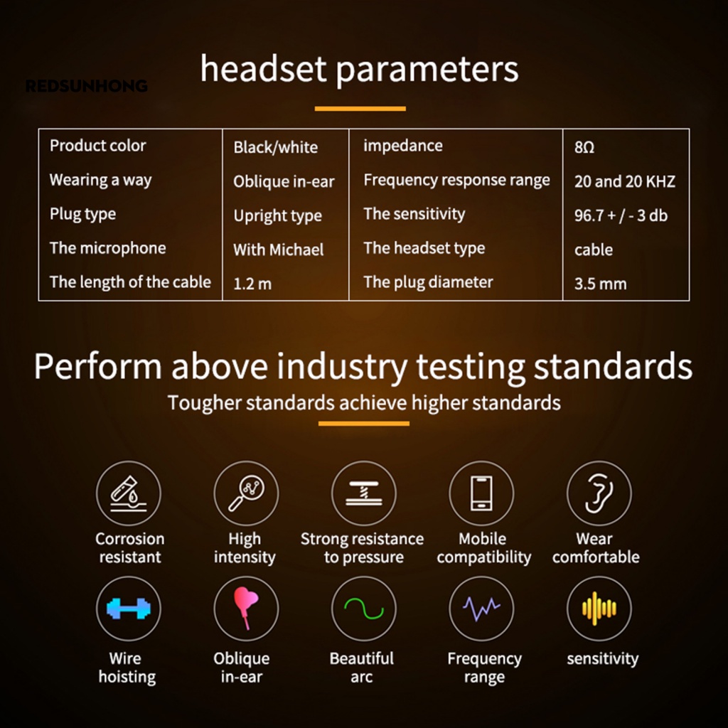 Tai Nghe Nhét Tai RSH.z X3 Jack 3.5mm Âm Thanh HiFi Phong Cách Thể Thao