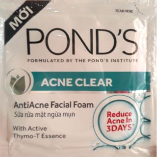 Lô 2 Sữa Rửa Mặt Ngừa Mụn Tạo Bọt Pond's Acne Clear Gói 4G deal rẻ