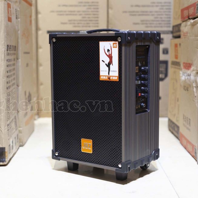 Loa karaoke di động JBZ107 500W âm thanh hát hay, giá rẻ kèm 2 mic không dây, bảo hành 12 tháng