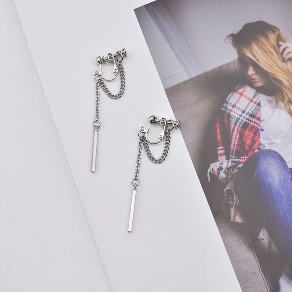 Khuyên Tai Dạng Dây Chuỗi Cá Tính Độc Đáo Phong Cách Hip-Hop