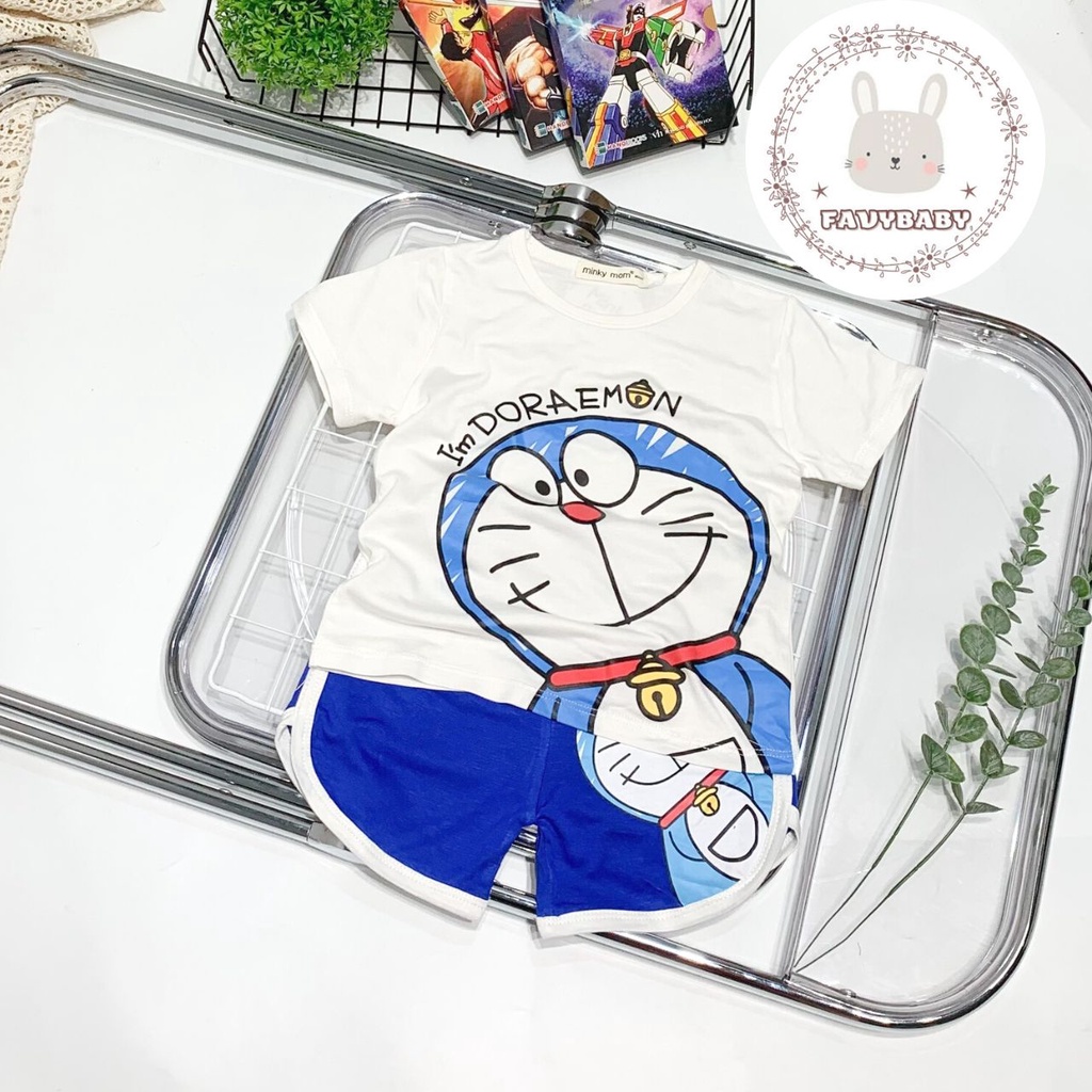 Bộ Cộc Tay MINKY MOM Chính Hãng Bé Trai Bé Gái Thun Lạnh Áo Ngắn Quần Cộc Bé Đi Học Đi Chơi 0 1 2 3 4 5 Tuổi - Favybaby