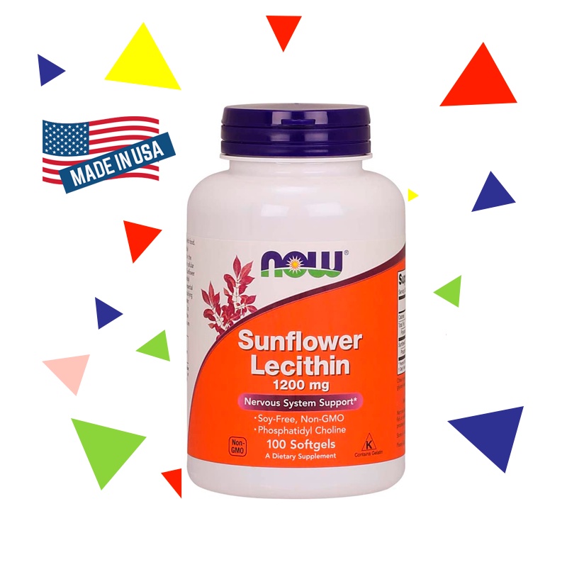 EXP 2024 Viên Uống Chống Tắc Tia Sữa NOW Foods - Sunflower Lecithin