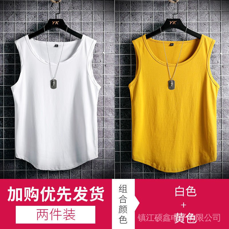 Set 2 Áo Thun Thể Thao Không Tay Dáng Rộng Chất Liệu Cotton Cao Cấp Thời Trang Dành Cho Nam 9.9