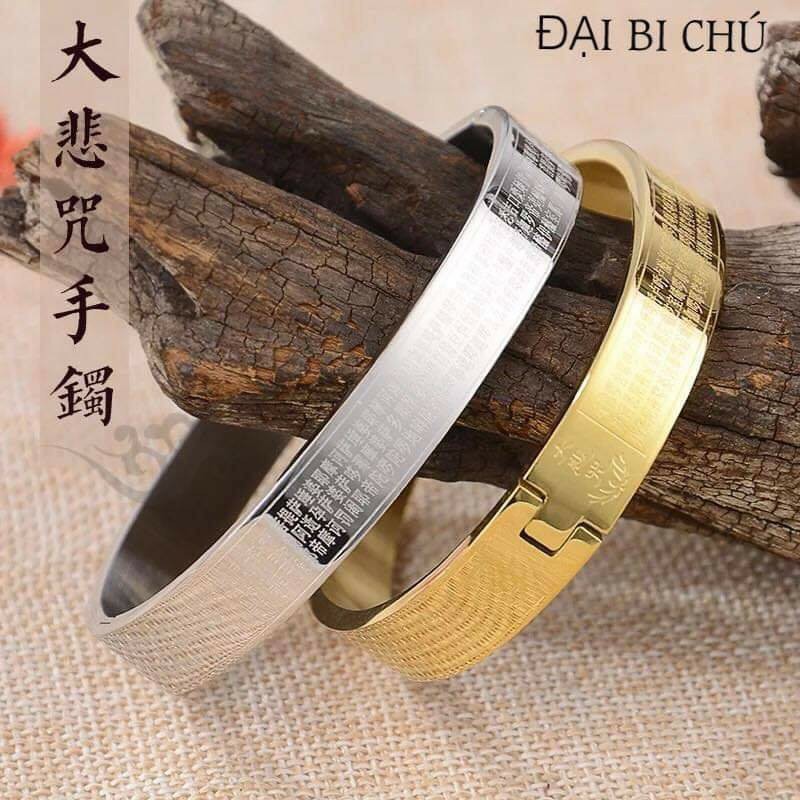 Vòng Tay Chú Đại Bi Mạ Vàng 18k Khắc Câu thần chú mang lại may mắn tài lộc