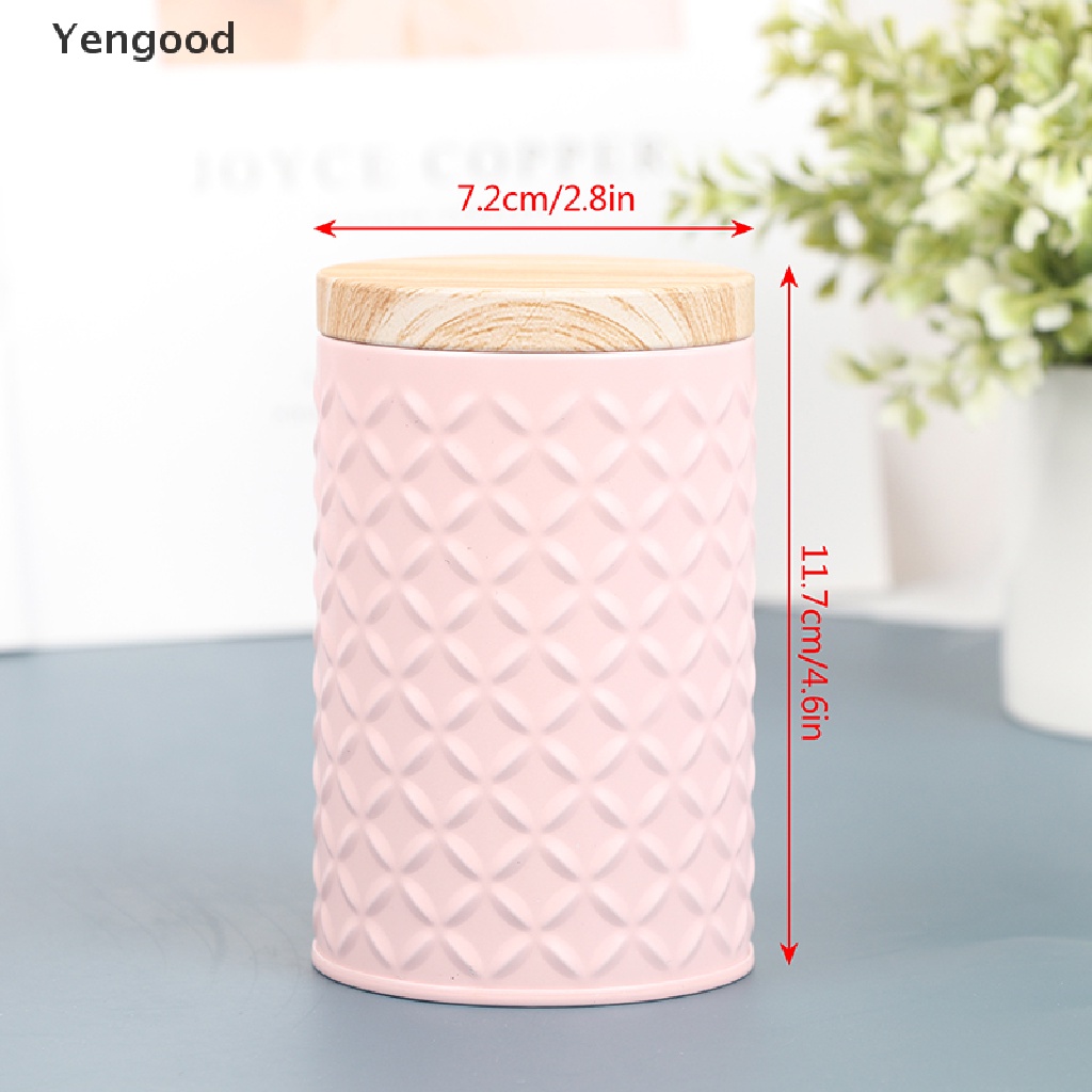 Hộp Thiếc Cho Trà / Cà Phê Với Hạt Gỗ