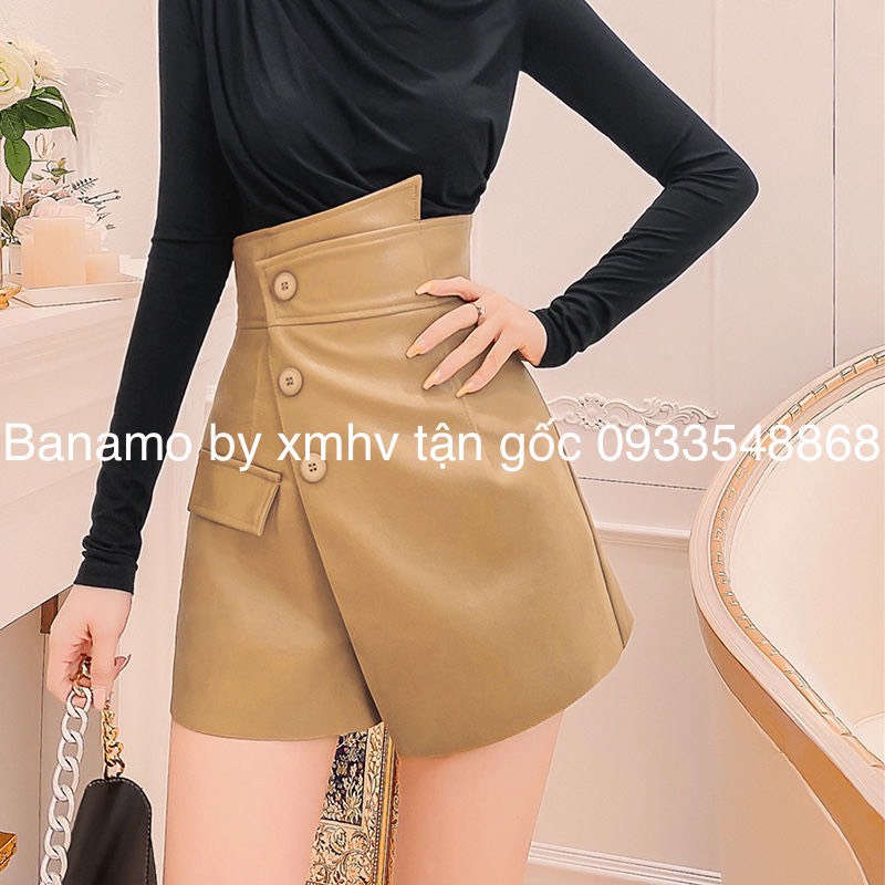 QUẦN VÁY DA MÀU ĐEN NÂU HOT HIT HIỆN ĐẠI THỜI TRANG BANAMO FASHION quần da 3 khuy 693 | WebRaoVat - webraovat.net.vn