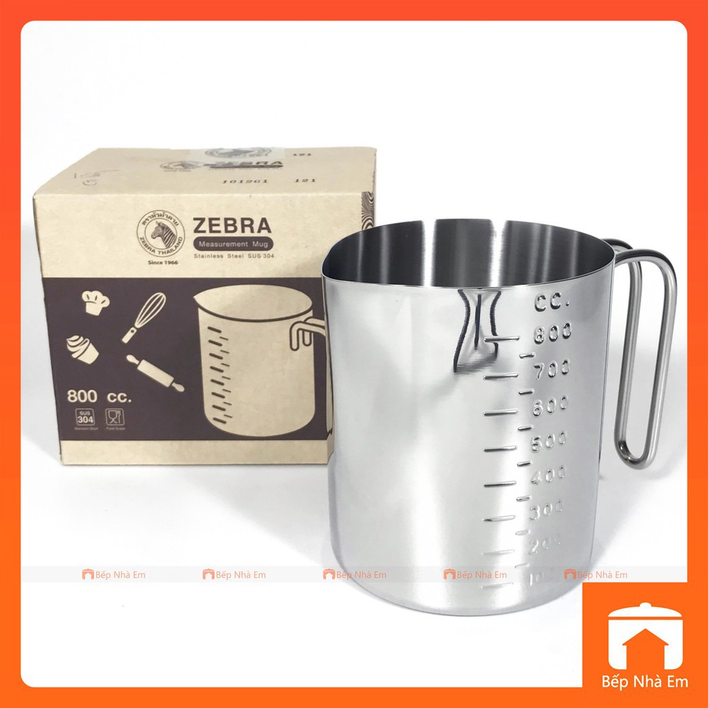 Ca đong thể tích inox 800 ml - 112590 zebra Thái Lan