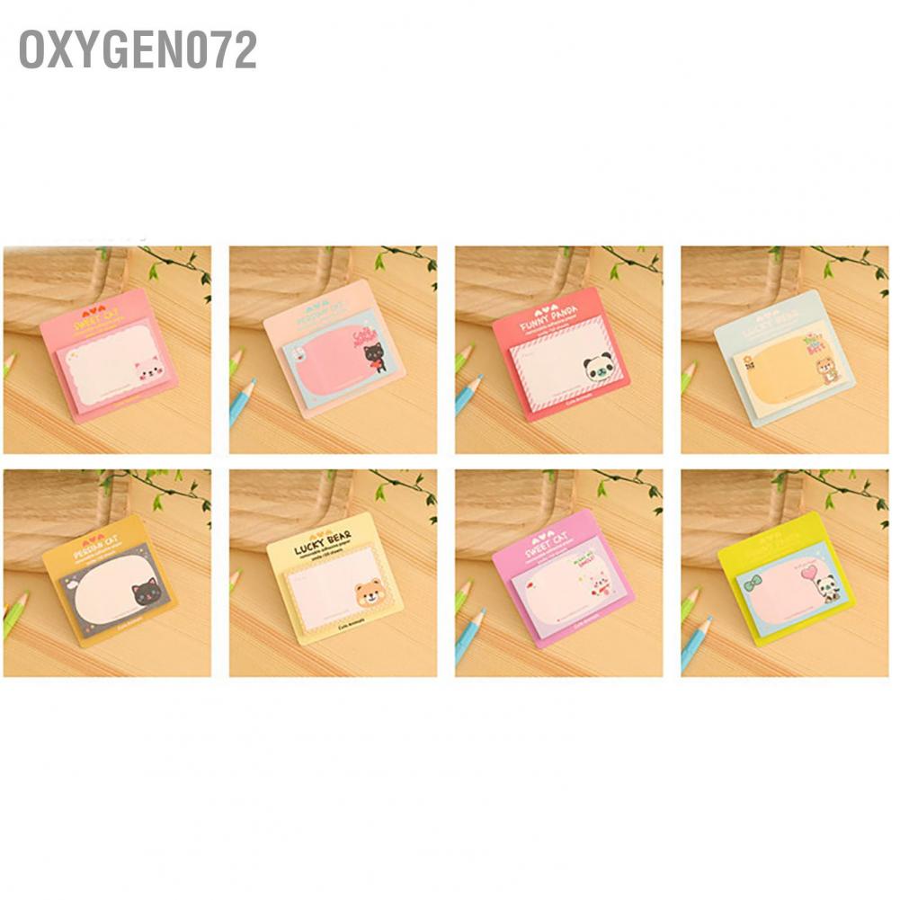 Oxygen072 Cute Cartoon Sticky Notes Portable 20 Sheet Self Stick Creative Square Notepad