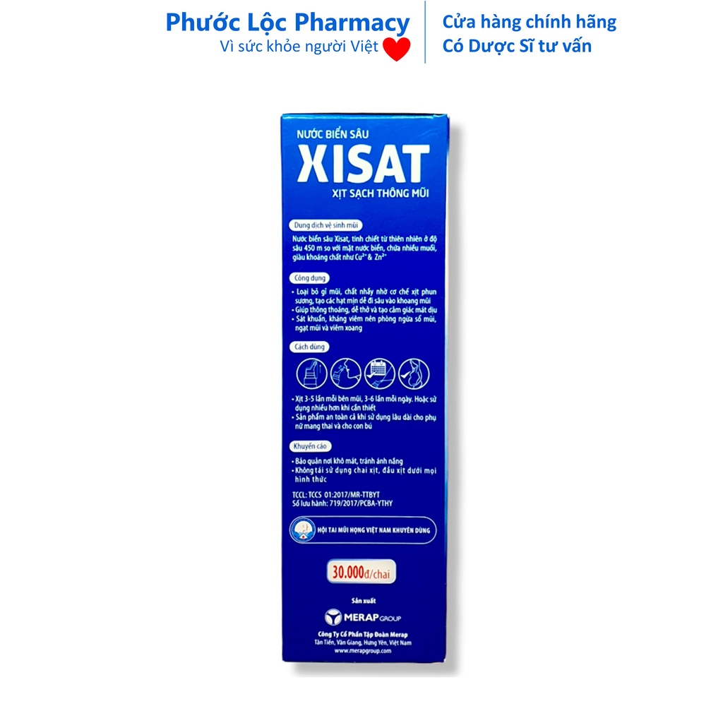 Xịt Mũi Xisat Xanh / Xisat Hồng Trẻ Em